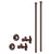 Westbrass D105KBNX Faucet Kit - 5/8 in. OD x 3/8 in. OD x 20 in. Bullnose