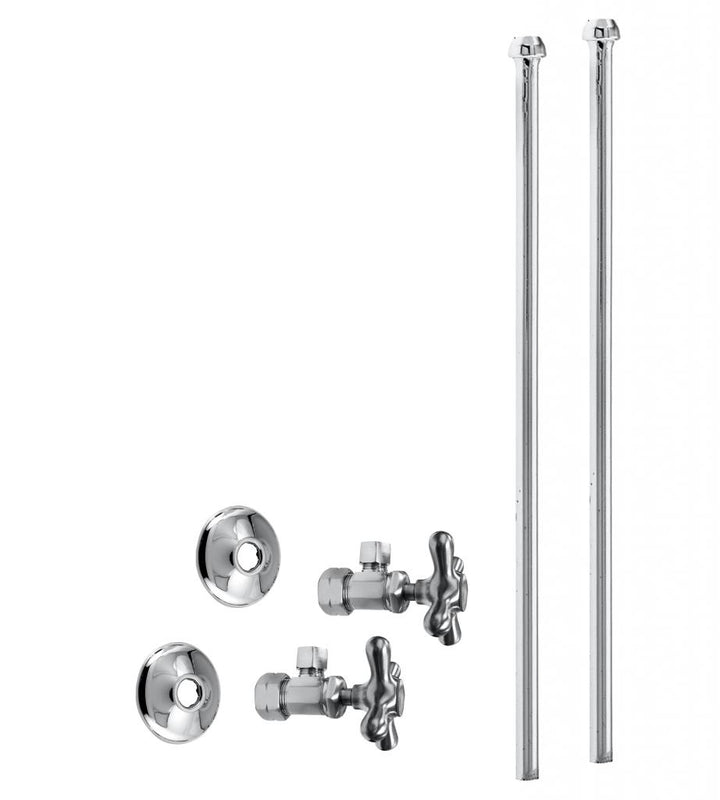 Westbrass D105KBNX Faucet Kit - 5/8 in. OD x 3/8 in. OD x 20 in. Bullnose