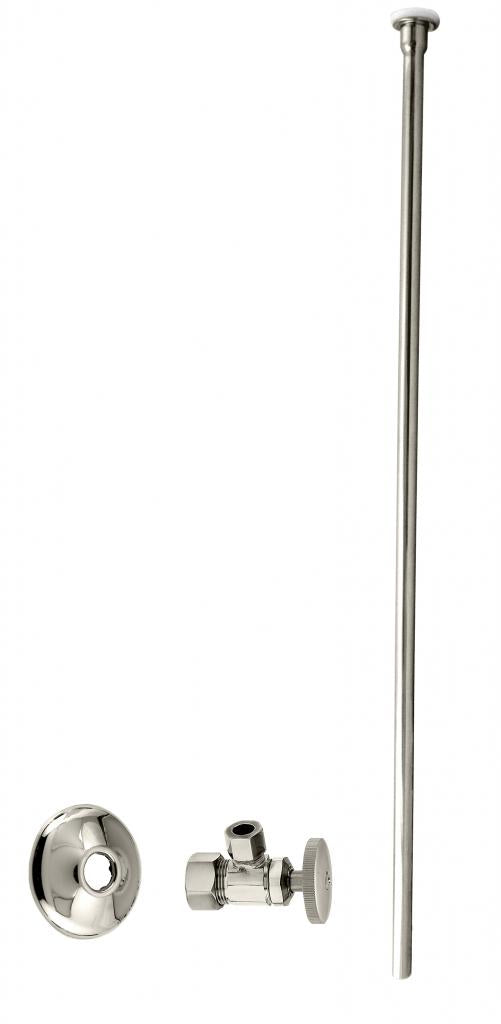 Westbrass D105KFH Toilet Kit - 5/8 in. OD x 3/8 in. OD x 20 in. Flat Head