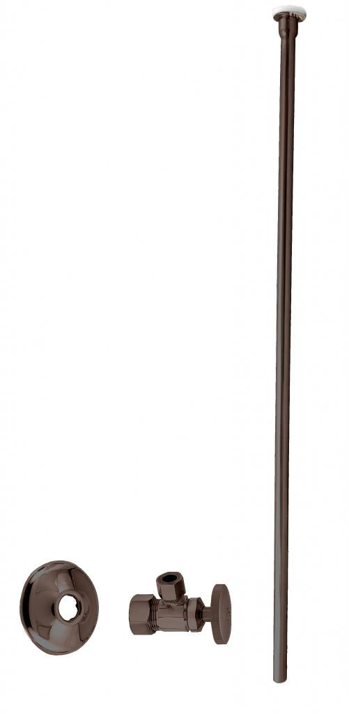 Westbrass D105KFH Toilet Kit - 5/8 in. OD x 3/8 in. OD x 20 in. Flat Head