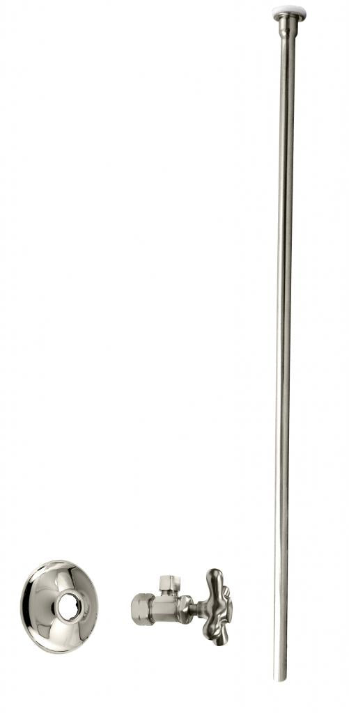 Westbrass D105KFHX Toilet Kit - 5/8 in. OD x 3/8 in. OD x 20 in. Flat Head