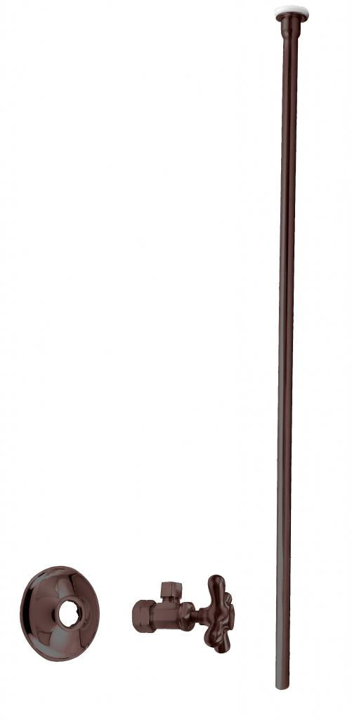 Westbrass D105KFHX Toilet Kit - 5/8 in. OD x 3/8 in. OD x 20 in. Flat Head