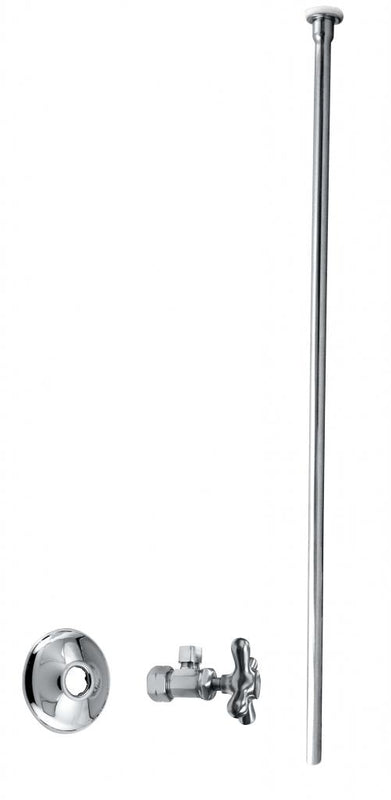 Westbrass D105KFHX Toilet Kit - 5/8 in. OD x 3/8 in. OD x 20 in. Flat Head