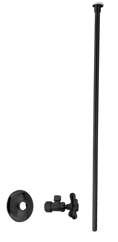 Westbrass D105KFHX Toilet Kit - 5/8 in. OD x 3/8 in. OD x 20 in. Flat Head