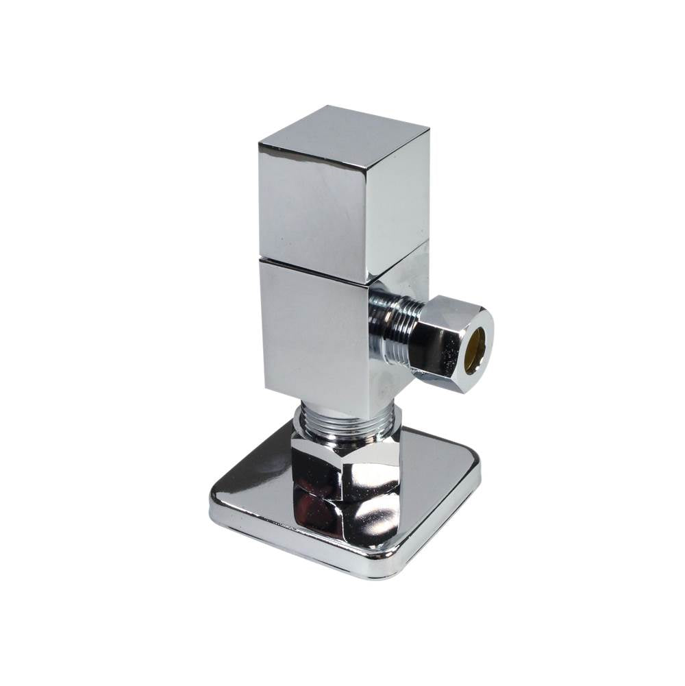 Westbrass D105QS Angle Stop, Quibic 1/4-Turn Ceramic Disc, 1/2 In. Copper Compression x 3/8 In. Compression Valve