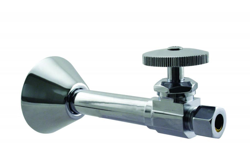 Westbrass D1114 Straight Stop - 1/2 in. Copper Sweat x 3/8 in. OD Comp