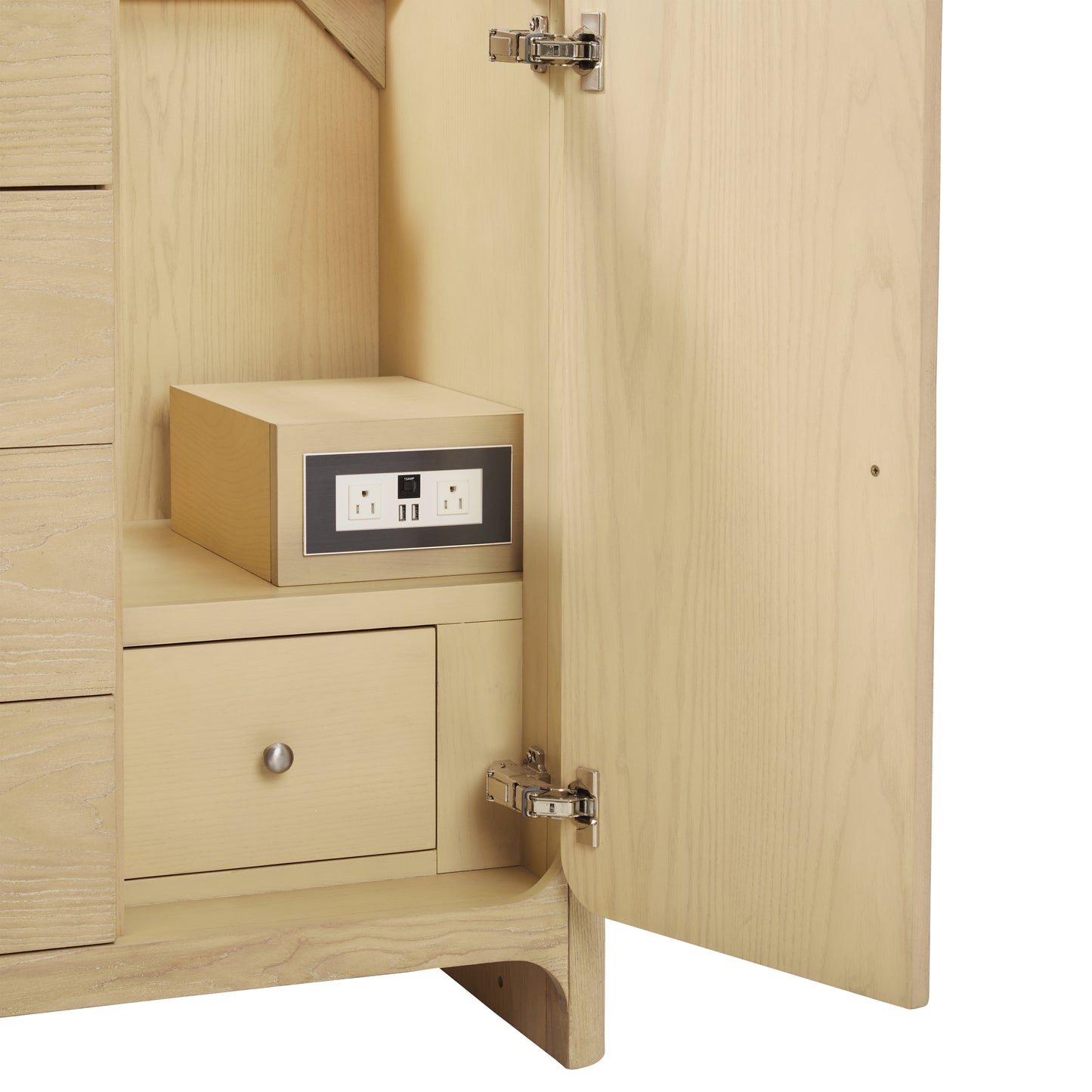 James Martin D125-V48-CSD-FVSL Gracyn 48" Single Vanity, Coastal Driftwood, With 3 CM Victorian Silver Silestone Top With FreePower Wireless Charger