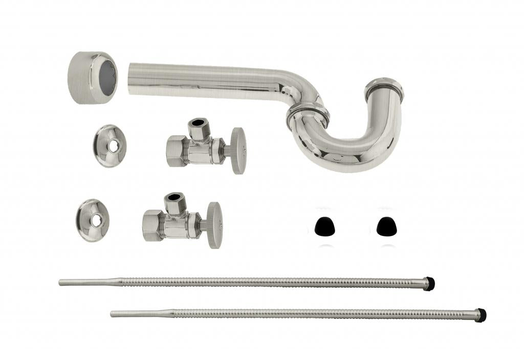 Westbrass D1538L Standard Pedestal Lavatory Kit - Round Handles