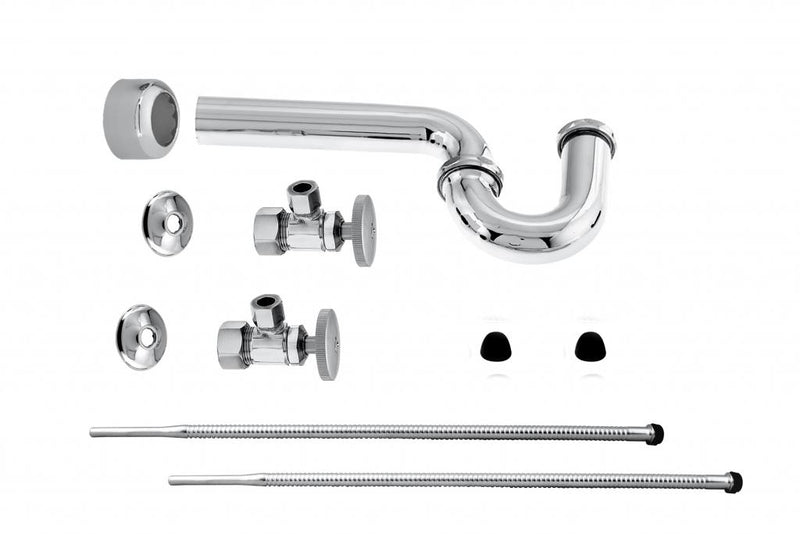 Westbrass D1538L Standard Pedestal Lavatory Kit - Round Handles
