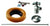 Westbrass D1615TBX Toilet Kit with 1/4-Turn 1/2 in IPS Stop and Wax Ring - Cross Handle