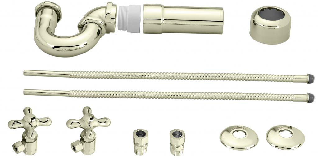 Westbrass D1638L LA-Style Pedestal Lavatory Kit - Cross Handles - Parent