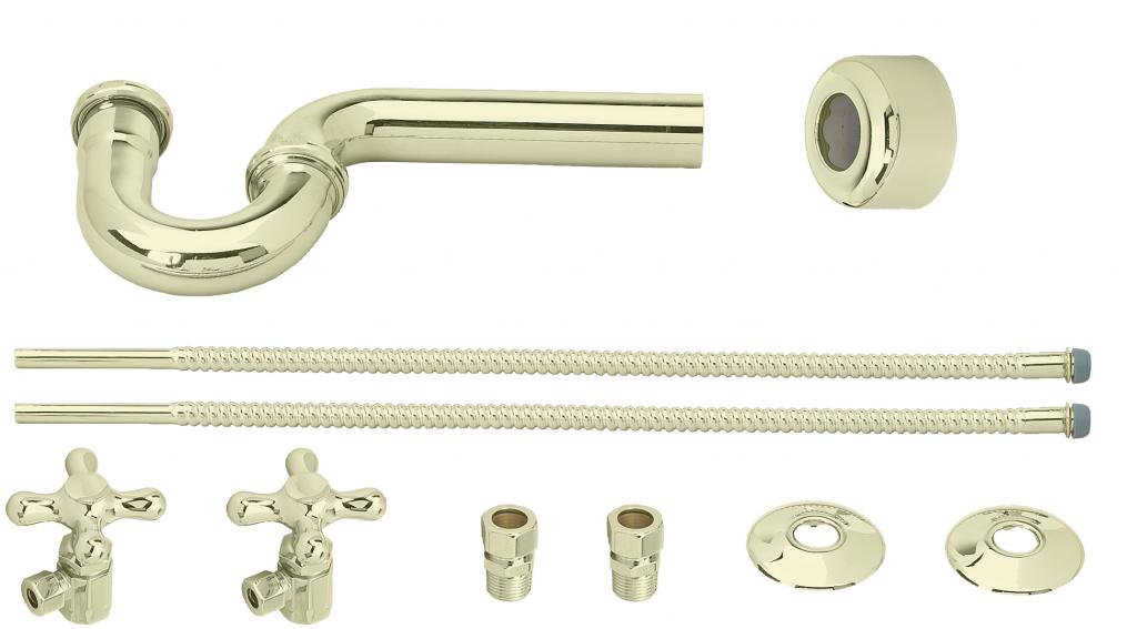 Westbrass D1738L Victorian Pedestal Lavatory Kit - Cross Handles - Parent