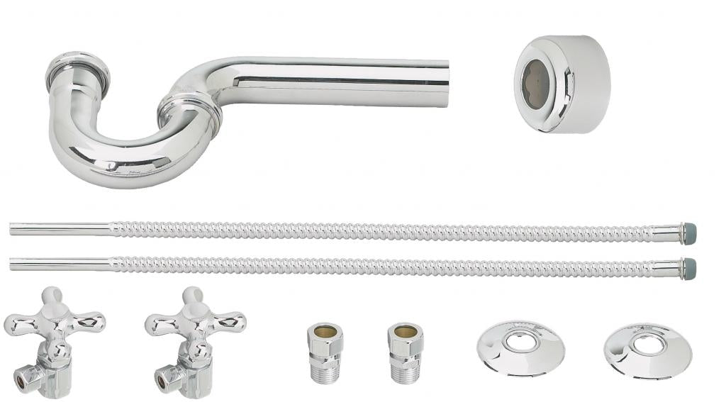 Westbrass D1738L Victorian Pedestal Lavatory Kit - Cross Handles