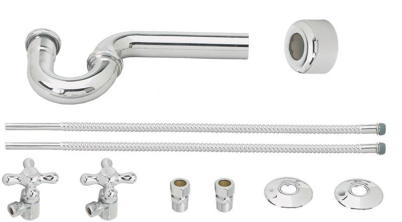 Westbrass D1738L Victorian Pedestal Lavatory Kit - Cross Handles
