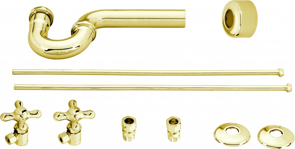 Westbrass D1838L Traditional Pedestal Lavatory Kit - Cross Handles - Parent