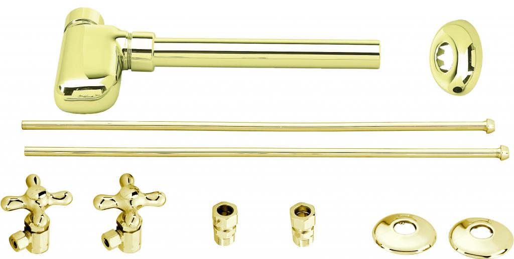 Westbrass D1938L European Pedestal Lavatory Kit - Cross Handles - Parent