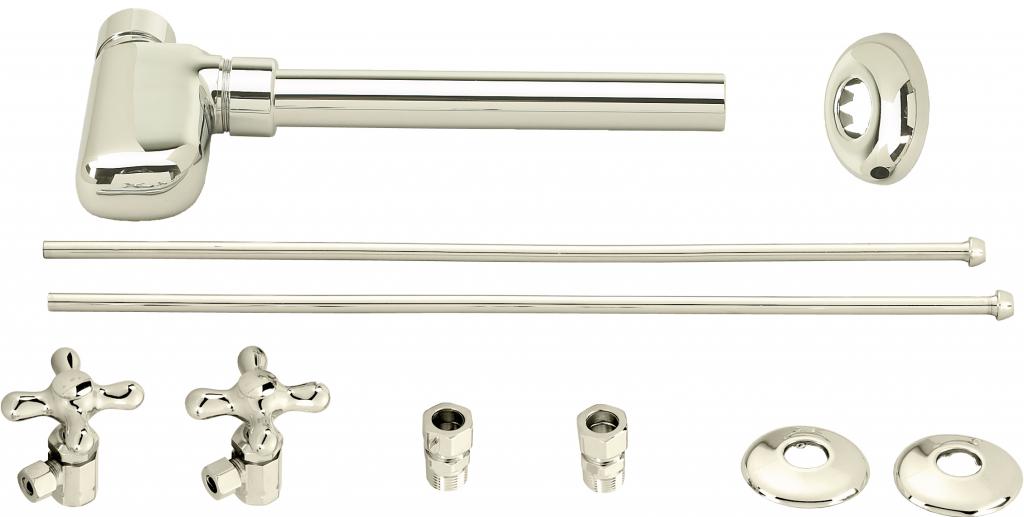 Westbrass D1938L European Pedestal Lavatory Kit - Cross Handles