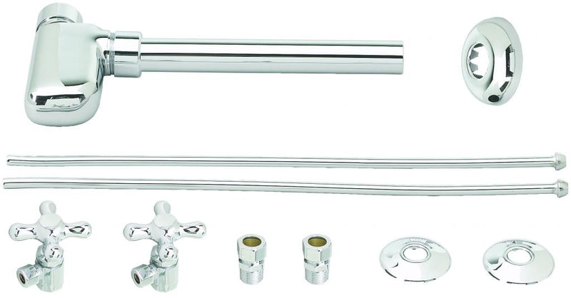 Westbrass D1938L European Pedestal Lavatory Kit - Cross Handles