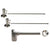 Westbrass D1938QRL Flat Trap 1/4-Turn Lavatory Kit with Valves and Risers