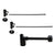Westbrass D1938QRL Flat Trap 1/4-Turn Lavatory Kit with Valves and Risers