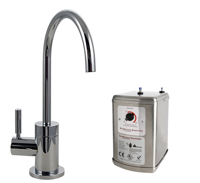 Westbrass D2041HFP Premium Contemporary 9 in. Hot Water Dispenser and Tank