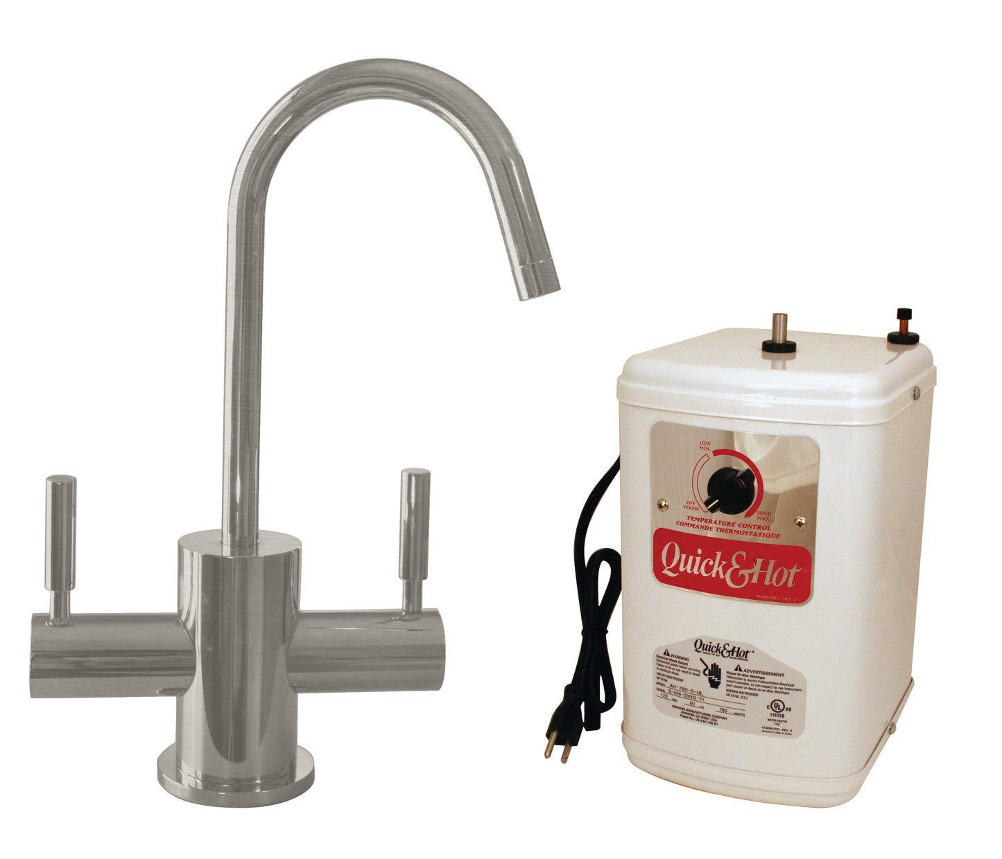 Westbrass D2051HFP Contemporary 10 in. Hot and Cold Water Dispenser and Tank