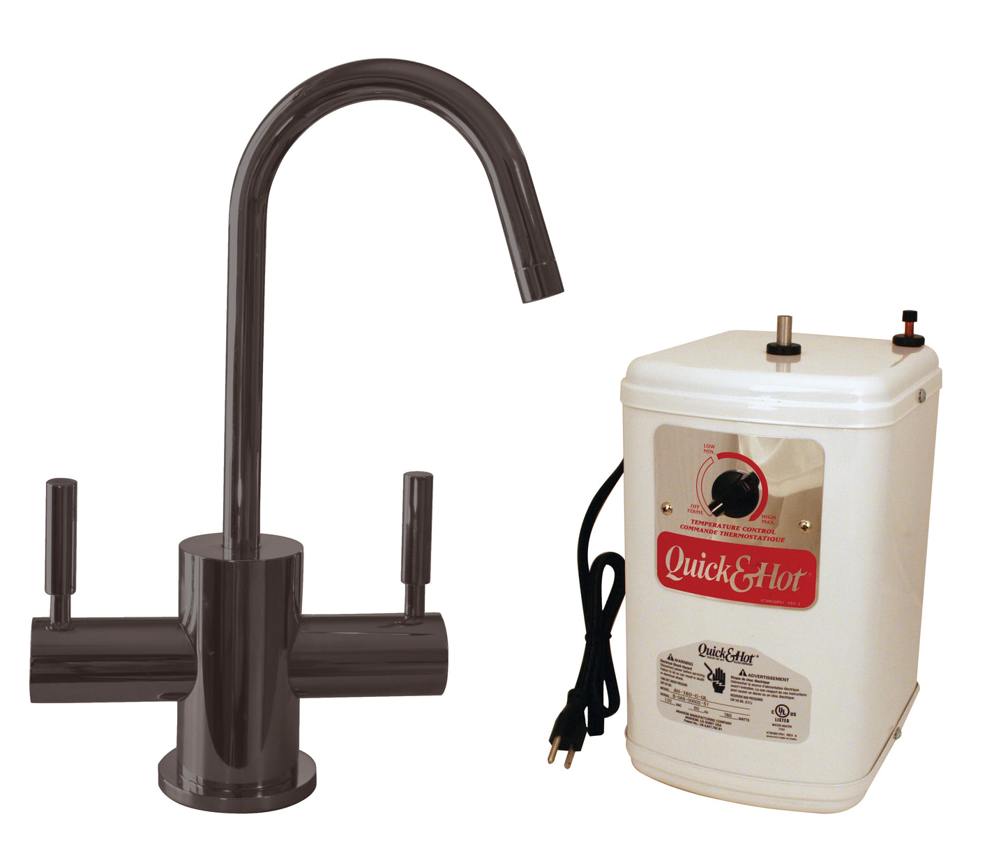 Westbrass D2051HFP Contemporary 10 in. Hot and Cold Water Dispenser and Tank