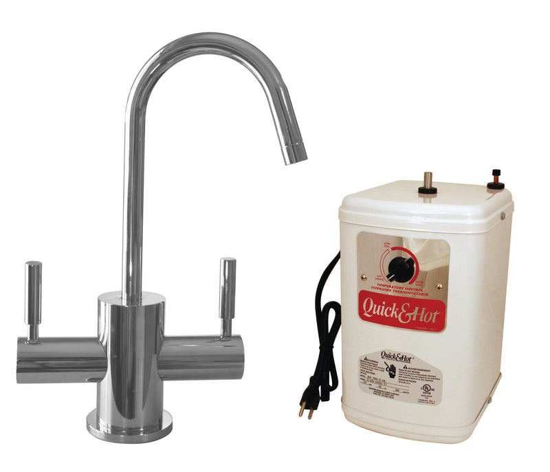 Westbrass D2051HFP Contemporary 10 in. Hot and Cold Water Dispenser and Tank