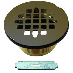 Westbrass D206B Brass Body Compression Shower Drain with Grid