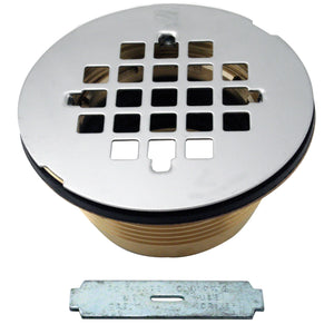 Westbrass D206B Brass Body Compression Shower Drain with Grid