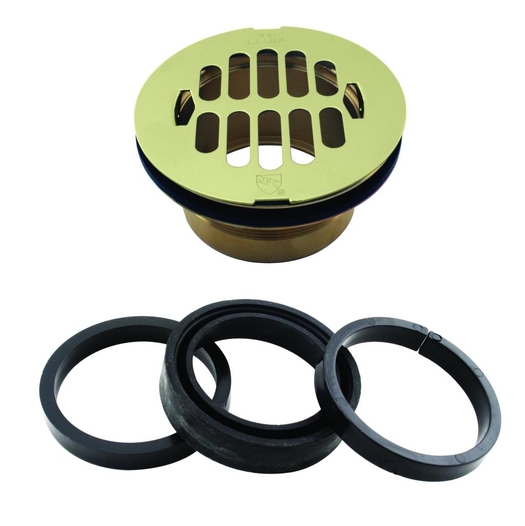 Westbrass D206B-LAS Brass Body Swedge-Lock Shower Drain with Grid - Parent