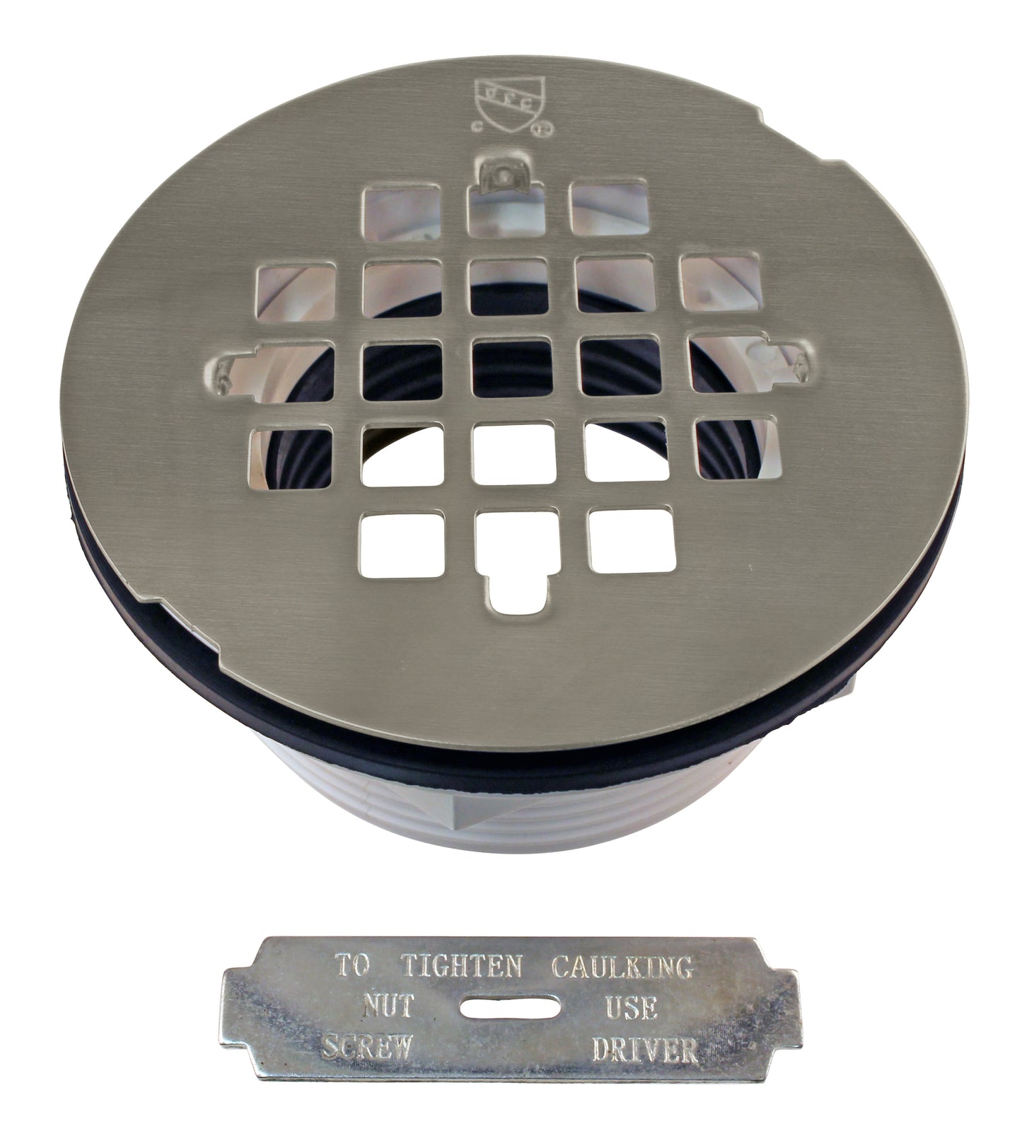 Westbrass D206P 2 in. PVC Shower Drain Assembly and Grid