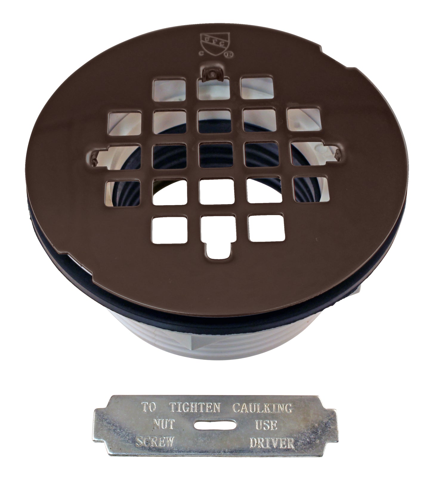 Westbrass D206P 2 in. PVC Shower Drain Assembly and Grid