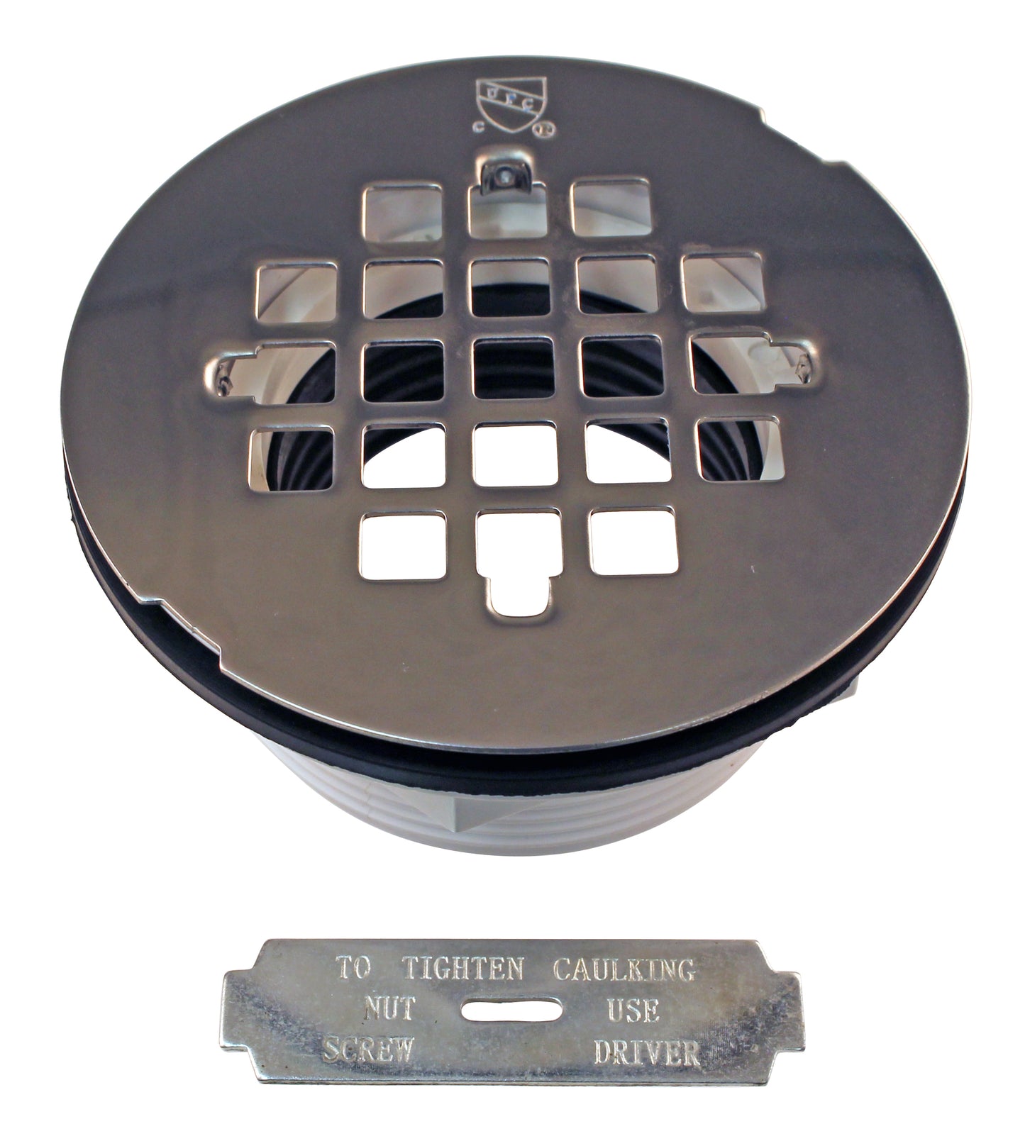 Westbrass D206P 2 in. PVC Shower Drain Assembly and Grid