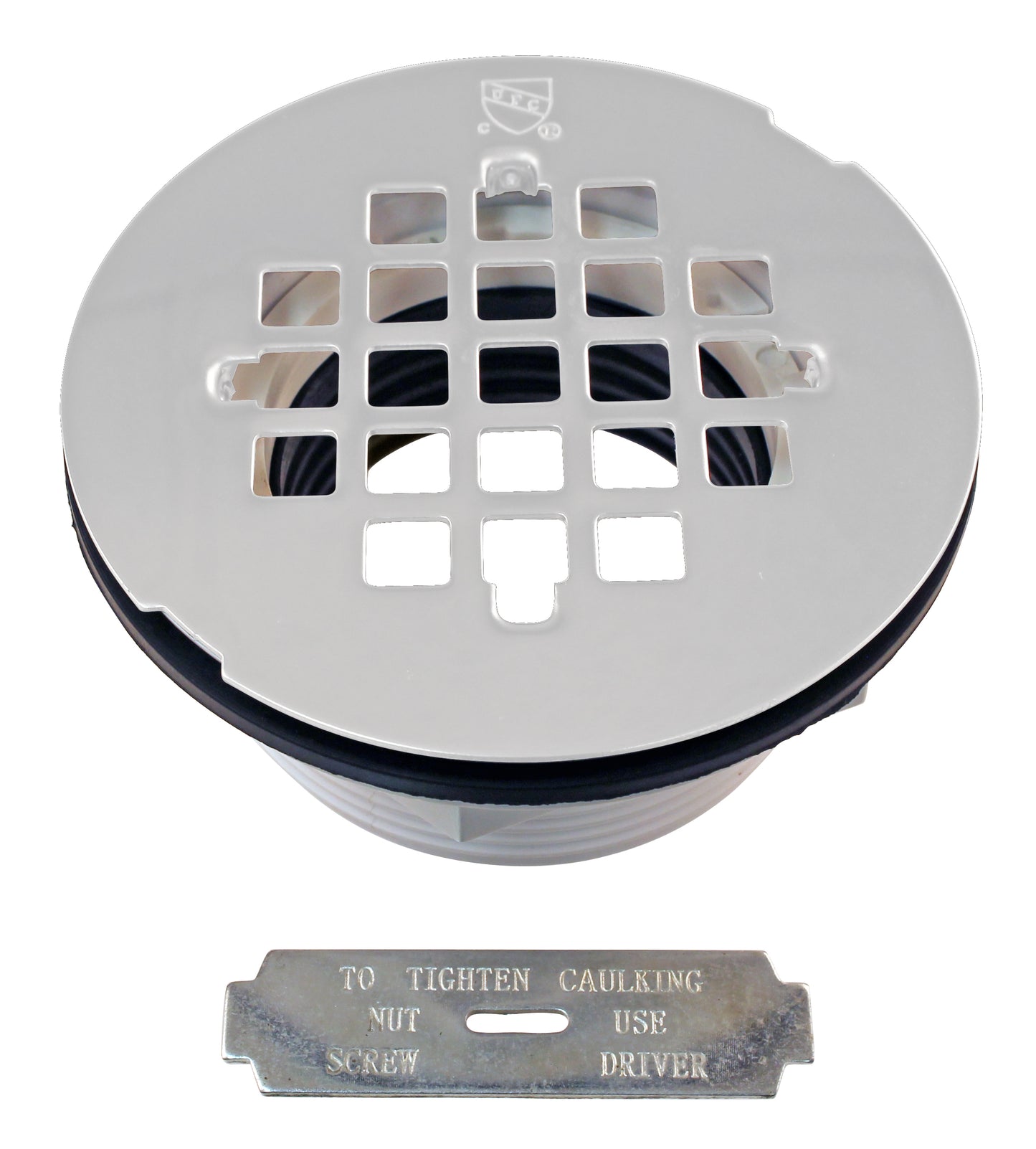 Westbrass D206P 2 in. PVC Shower Drain Assembly and Grid