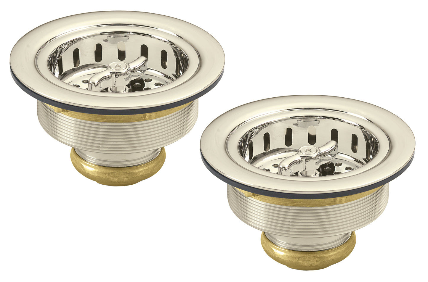 Westbrass D2135 Two Wing Nut Style Large Kitchen Basket Strainer