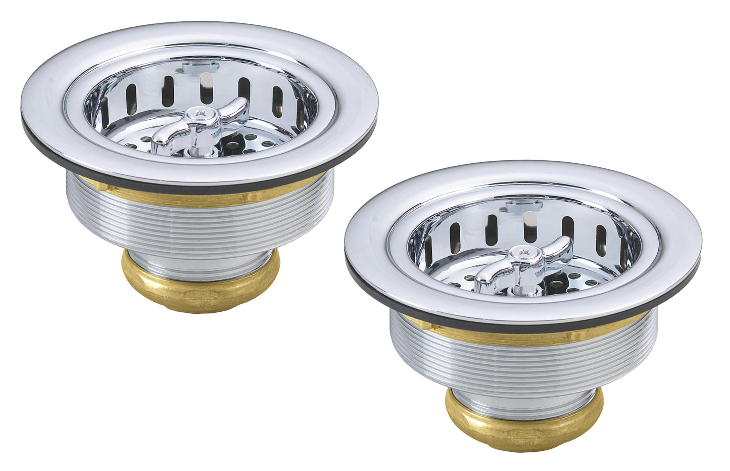 Westbrass D2135 Two Wing Nut Style Large Kitchen Basket Strainer