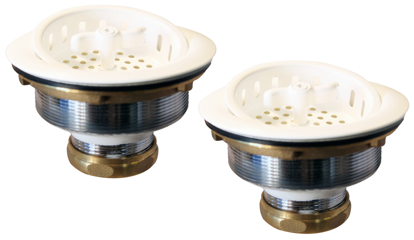 Westbrass D2135 Two Wing Nut Style Large Kitchen Basket Strainer