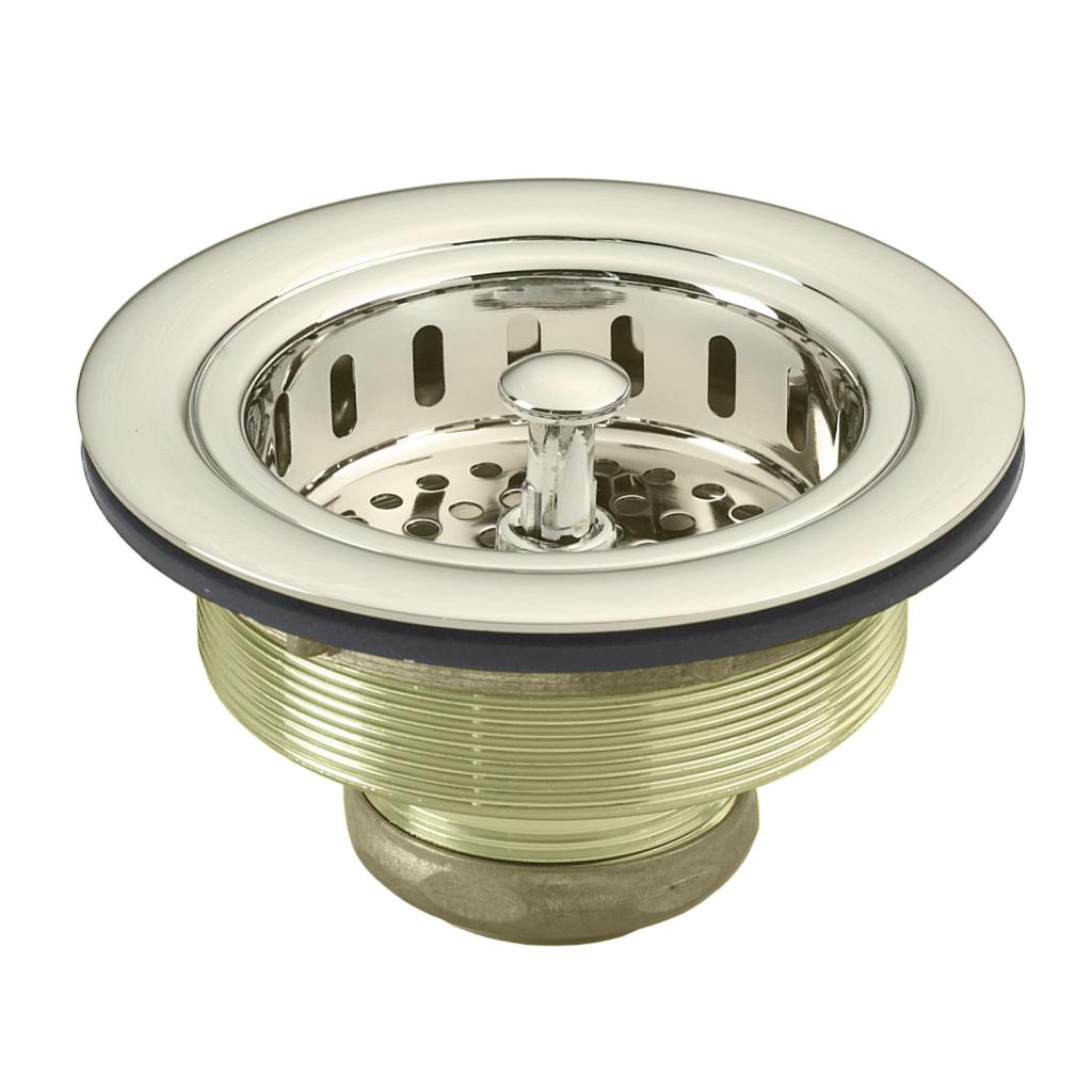 Westbrass D214 Post Style Large Kitchen Basket Strainer