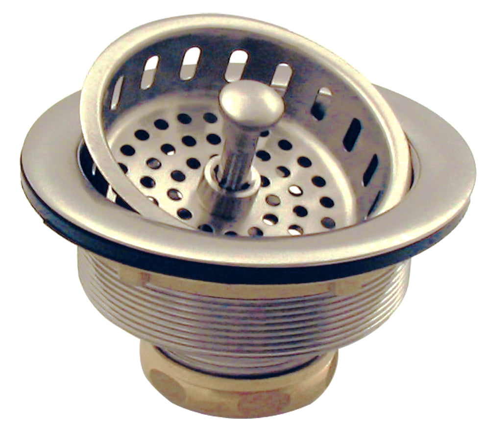 Westbrass D214 Post Style Large Kitchen Basket Strainer