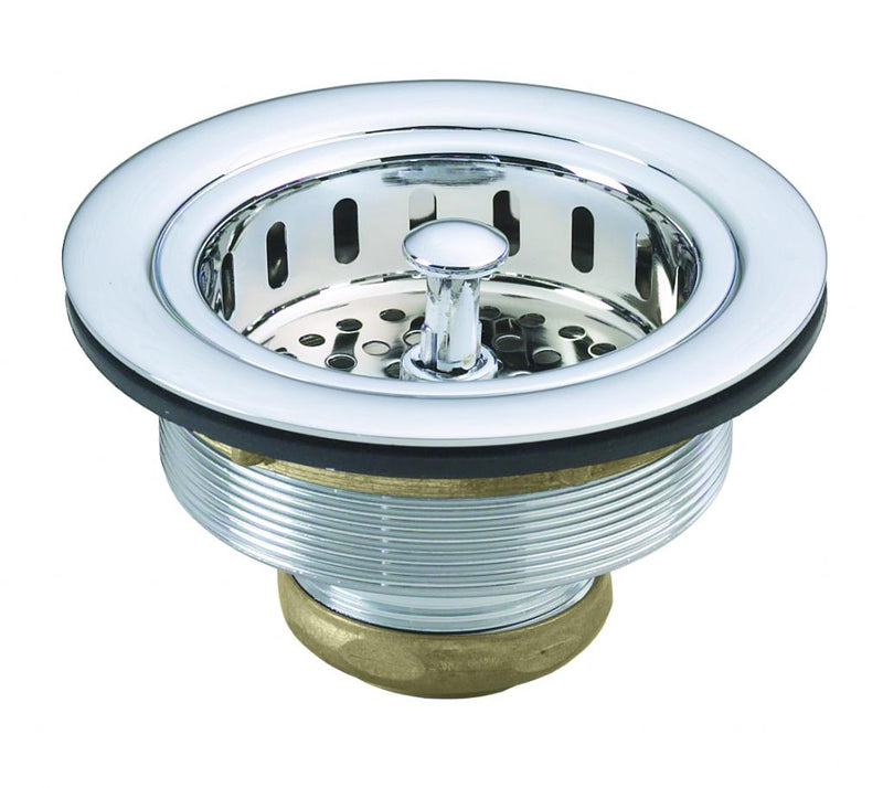 Westbrass D214 Post Style Large Kitchen Basket Strainer