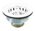 Westbrass D214 Post Style Large Kitchen Basket Strainer