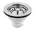 Westbrass D2143P Push/Pull Style Large Kitchen Basket Strainer