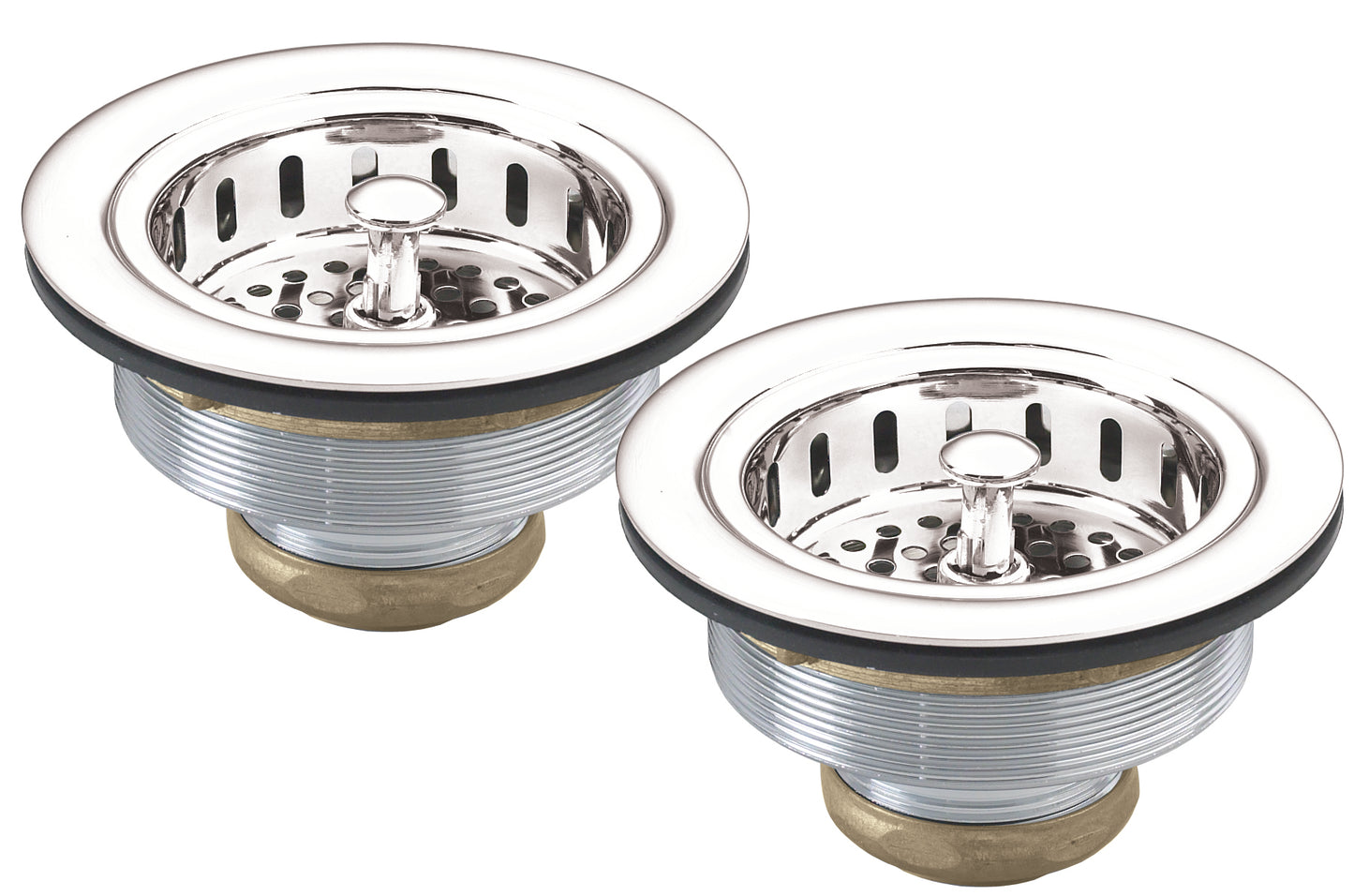 Westbrass D2145 Two Post Style Large Kitchen Basket Strainers