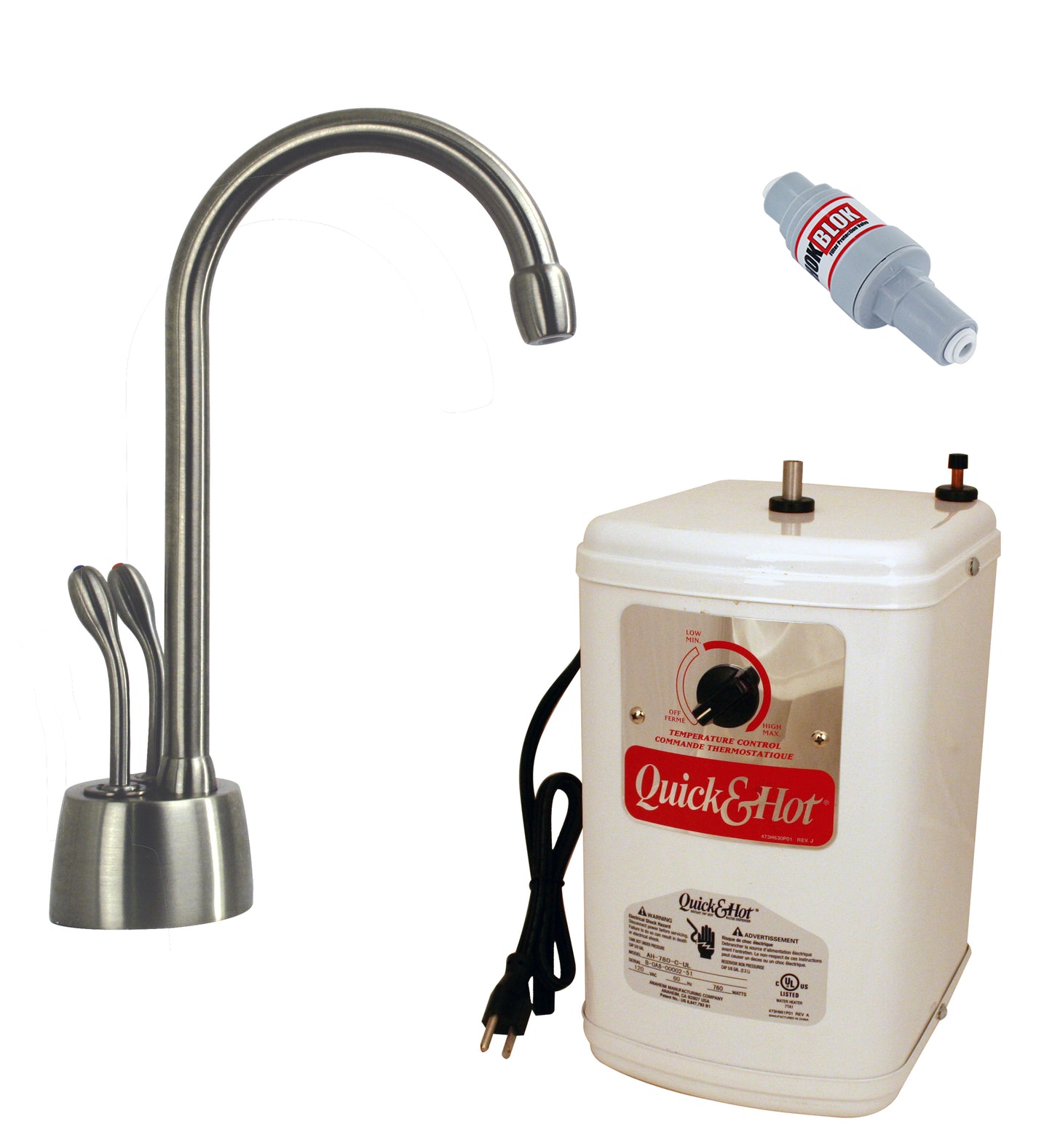 Westbrass D272HFP Develosah 2-Handle Hot and Cold Water Dispenser with Tank - Parent