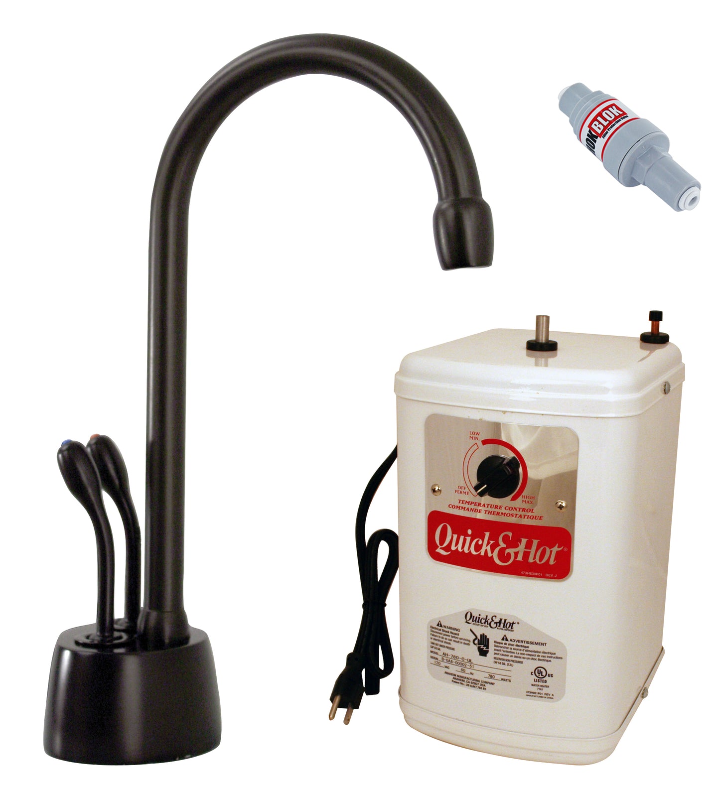 Westbrass D272HFP Develosah 2-Handle Hot and Cold Water Dispenser with Tank