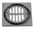 Westbrass D313 Shower Strainer Set Square with Crown