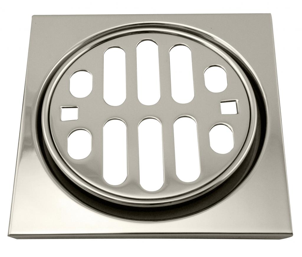 Westbrass D3171 Frank Pattern Snap-In Shower Strainer Grill, Square  and Crown