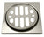 Westbrass D3171 Frank Pattern Snap-In Shower Strainer Grill, Square  and Crown