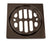 Westbrass D3171 Frank Pattern Snap-In Shower Strainer Grill, Square  and Crown